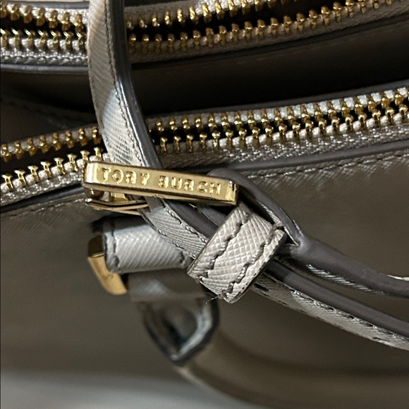 Tory Burch Taupe Leather Satchel - Picture 5 of 9